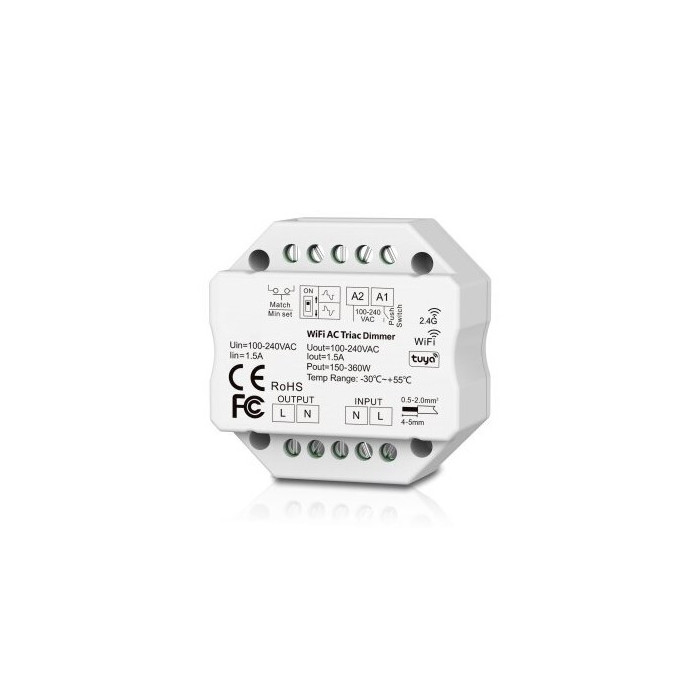 TRIAC maitinimo valdiklis, AC100-240V, 1.5A, nuotolinis valdymas, 3 metai garantija