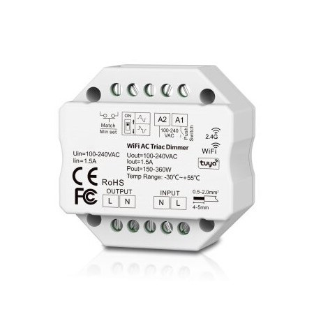 TRIAC maitinimo valdiklis, AC100-240V, 1.5A, nuotolinis valdymas, 3 metai garantija