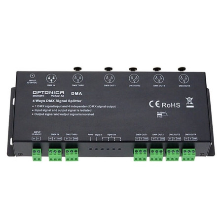 DMX stiprintuvas/daliklis, 4 kanalai, 3 metai garantija