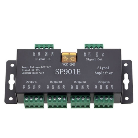 LED SPI stiprintuvas SP901E, 5-24V, 2x4 SPI