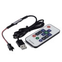 LED adresuojamos juostos maitinimo valdiklis, 5V, su IR pulteliu