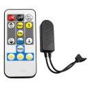 LED RGB CCT maitinimo valdiklis, 12-24V, 5 kanalai, su IR pulteliu, 14 mygtukų, Tuya