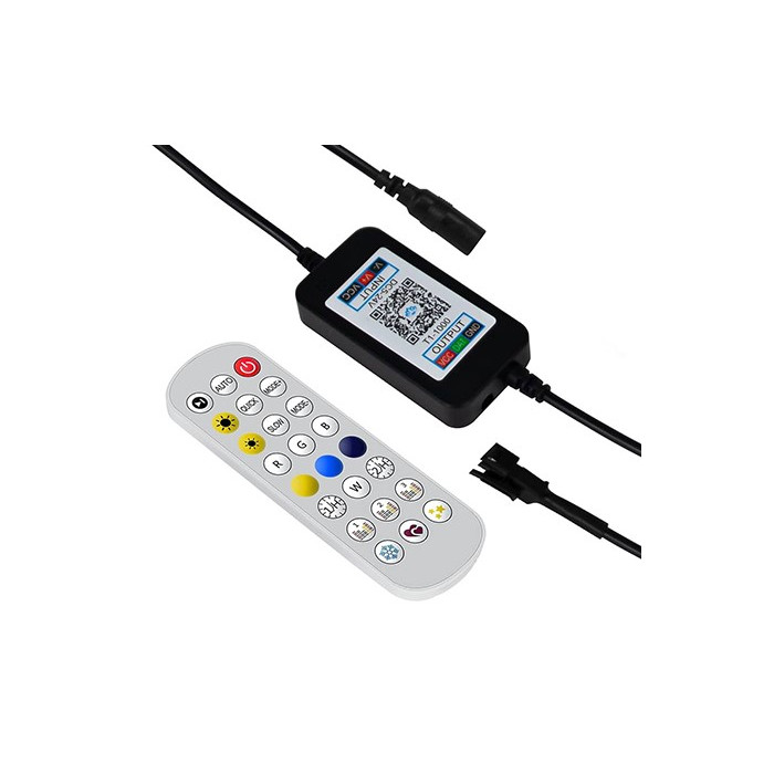 LED RGB juostos Music maitinimo valdiklis, su IR pulteliu, Bluetooth