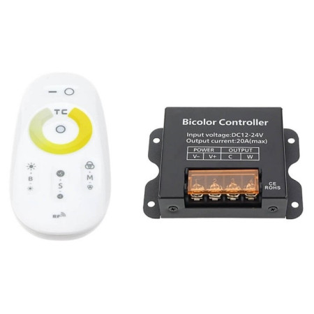 LED CCT maitinimo valdiklis, 12-24V, 10A/kan., su radijo pulteliu