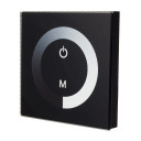 LED šviesos ryškumo reguliavimo panelė/valdiklis, sieninė, sensorinė, juoda