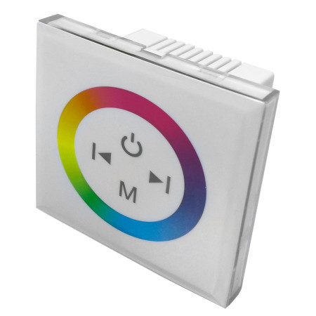 LED RGB spalvos reguliavimo panelė/valdiklis, sieninė, sensorinė, balta