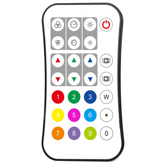 LED RGB/RGBW spalvos reguliavimo pultelis, baltas