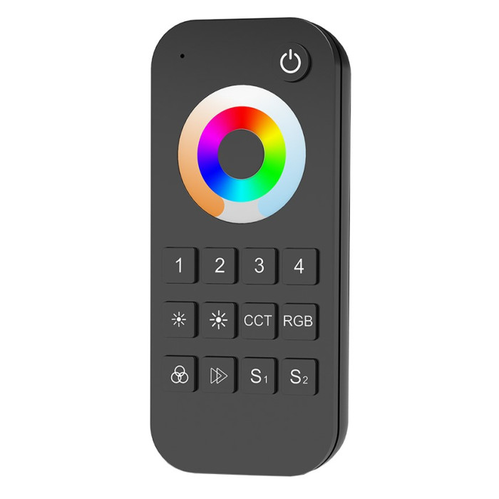 LED RGB CCT spalvų reguliavimo pultelis, juodas