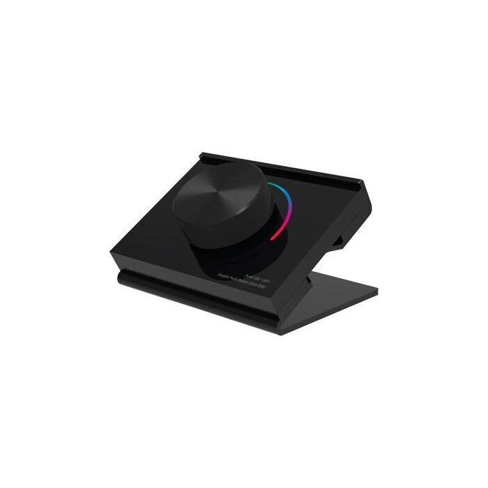 LED RGB spalvos reguliavimo panelė, stalinė, sukama, juoda, 3 metai garantija
