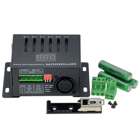 LED DMX pultas, 6 kanalai, 3 metai garantija