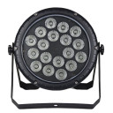 LED PAR prožektorius, 18x10W, RGBW, plokščias, vandeniui atsparus, 4in1