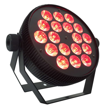 LED PAR prožektorius, 18x10W, RGBW, plokščias