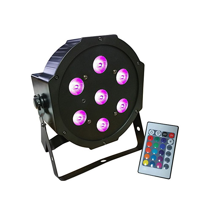 LED PAR prožektorius, 7x10W, RGBWW, mini, nuotolinis valdymas