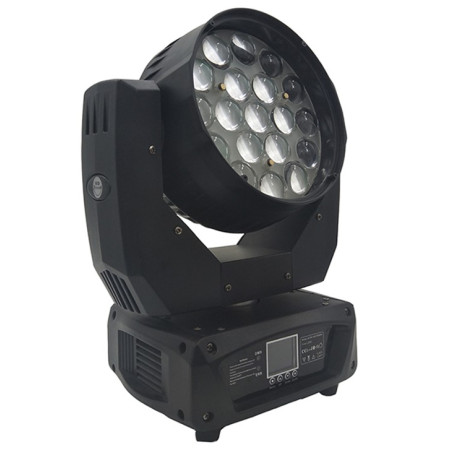 LED spindulio, judantis prožektorius, 19x15W, 300W, RGBW, didinimas