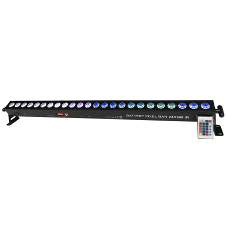 LED prožektorius sienai, 24x3W, 80W, RGBW, su baterija, nuotolinis valdymas, 3in1