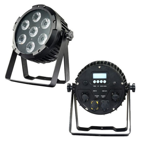 LED PAR prožektorius, 7x12W, RGB, RGBWA UV, su baterija, nuotolinis valdymas, 6in1