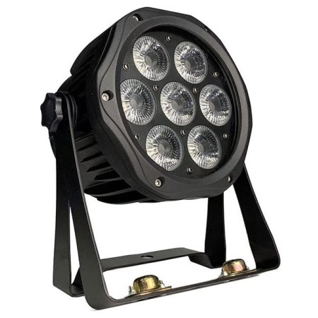 LED PAR prožektorius, 7x8W, RGB, su baterija, vandeniui atsparus, nuotolinis valdymas, 6in1