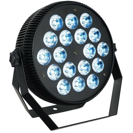 LED PAR prožektorius, 18x10W, RGB, plokščias