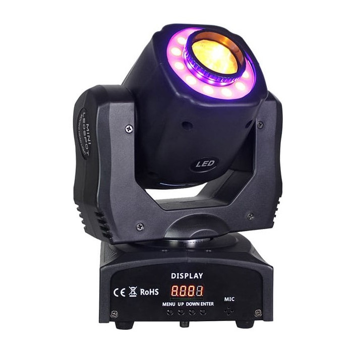 LED taškinis, rašto, judantis prožektorius, 12x0.2W, 60W, RGB