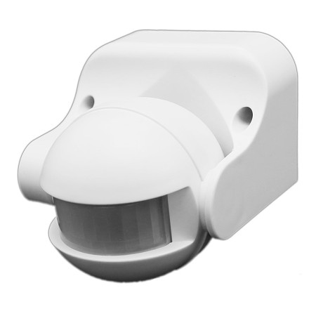 PIR daviklis, 12m, 180°, IP44, baltas