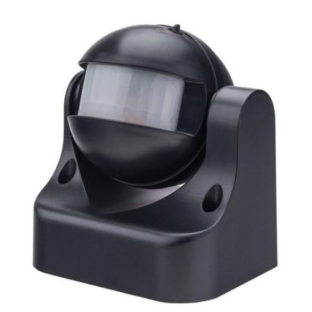 PIR daviklis, 12m, 180°, IP44, juodas