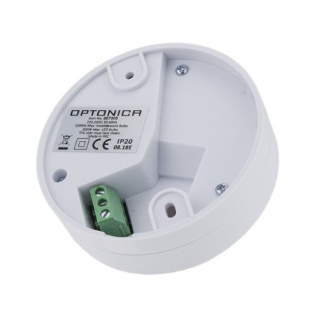 PIR daviklis, 16m, 360°, baltas