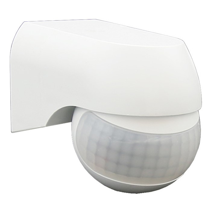 PIR daviklis, 12m, 180°, IP54, baltas