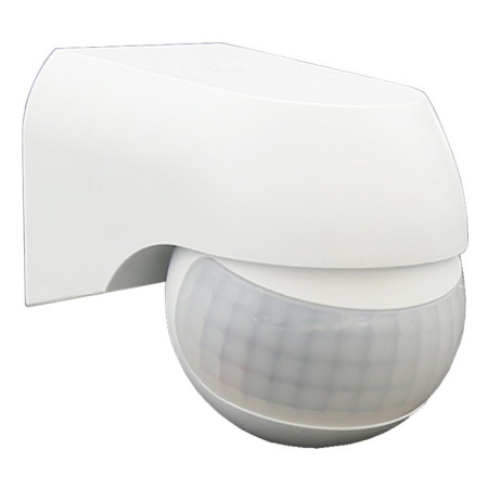 PIR daviklis, 12m, 180°, IP54, baltas