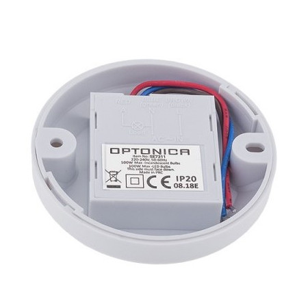 PIR daviklis, 6m, 360°, baltas