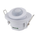 PIR daviklis, 8m, 360°, įleidžiamas, baltas