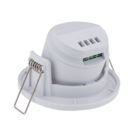 PIR daviklis, 8m, 360°, įleidžiamas, baltas