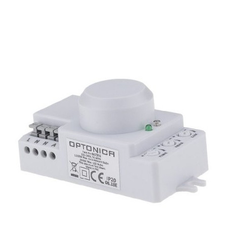 Mikrobangų daviklis, 10m, 180°/300°, baltas