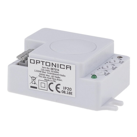 Mikrobangų daviklis, 10m, 180°/360°, baltas