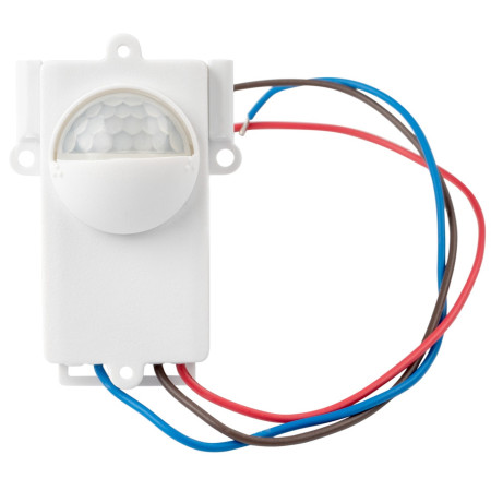 PIR daviklis, 10m, 120°, sodo apšvietimo LED lempai, baltas