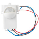 PIR daviklis, 10m, 120°, sodo apšvietimo LED lempai, baltas