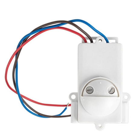 PIR daviklis, 10m, 120°, sodo apšvietimo LED lempai, baltas