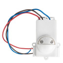 PIR daviklis, 10m, 120°, sodo apšvietimo LED lempai, baltas