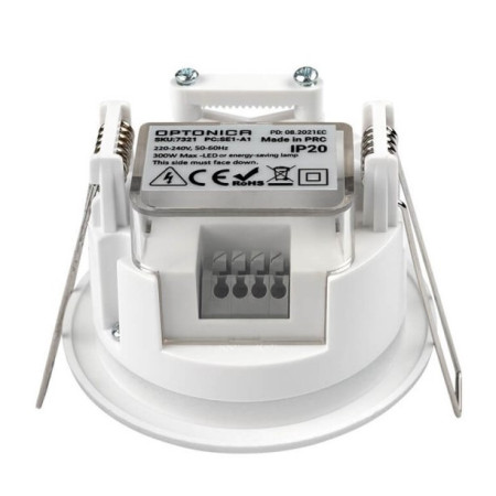 PIR daviklis, 6m, 360°, įleidžiamas, pilkas