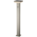 LED saulės vejos lempa, 4.4W, šlifuotas aliuminis, PIR jutiklis, šilta balta šviesa