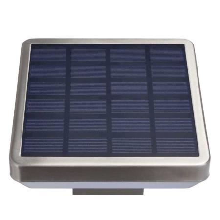 LED saulės vejos lempa, 4.4W, šlifuotas aliuminis, PIR jutiklis, šilta balta šviesa