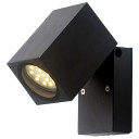 LED sieninis šviestuvas, juodas, stačiakampis, 1 lizdas, Max 35W