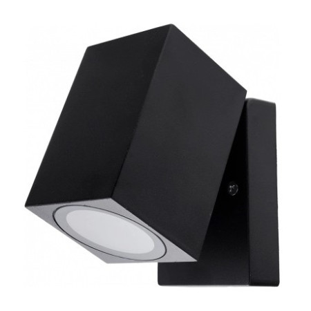 LED sieninis šviestuvas, juodas, stačiakampis, 1 lizdas, Max 35W