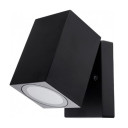 LED sieninis šviestuvas, juodas, stačiakampis, 1 lizdas, Max 35W