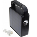 Nešiojamas prožektorius + garsiakalbis, 3.5W, pakraunamas saulėje, Bluetooth, juodas, CCT spalvos