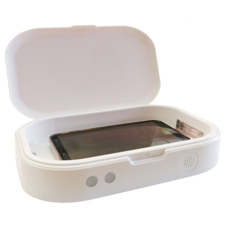 Nešiojamas daugiafunkcis dėklas, UV-C, baltas