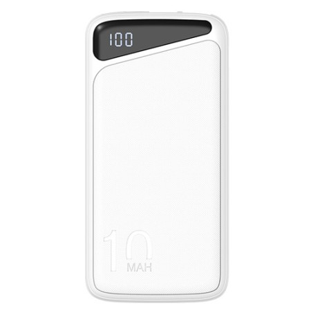 Power bank, 10Ah, 3.7V, Micro/Type-C jungtys, Max išėjimo galia 22.5W, baltas