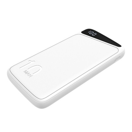 Power bank, 10Ah, 3.7V, Micro/Type-C jungtys, Max išėjimo galia 22.5W, baltas
