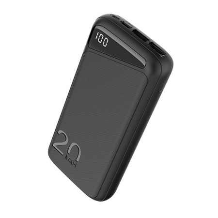 Power bank, 20Ah, 3.7V, Micro/Type-C jungtys, Max išėjimo galia 22.5W, juodas