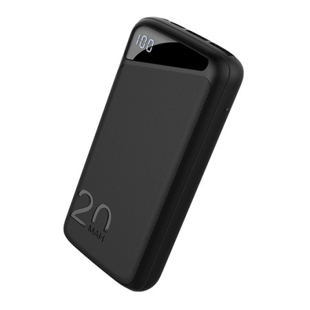 Power bank, 20Ah, 3.7V, Micro/Type-C jungtys, Max išėjimo galia 22.5W, juodas