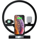 Bevielio įkrovimo stotelė, 3in1, juoda